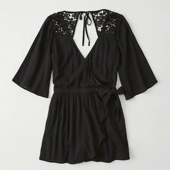 Abercrombie & Fitch Other - Black Lace Trim Romper